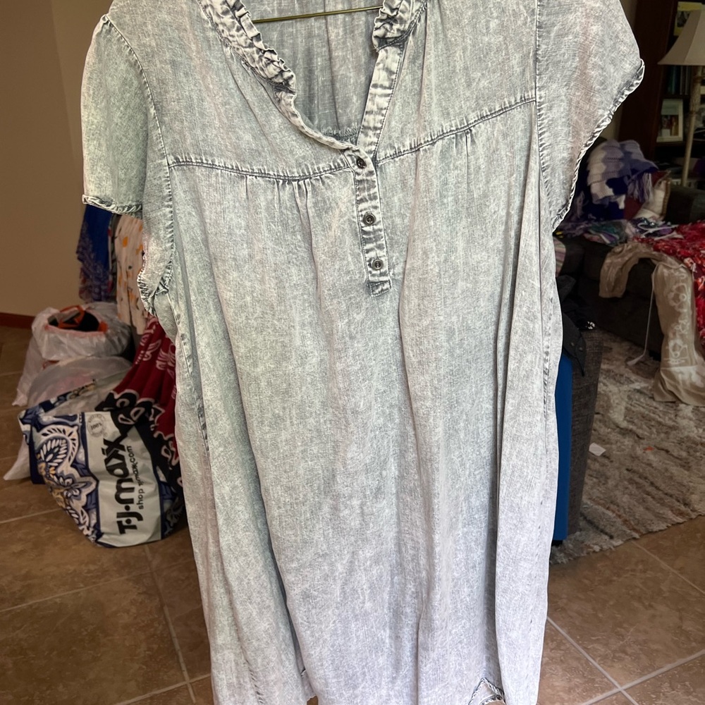 Jane + Delancey Gray mini dress chambray - 2X